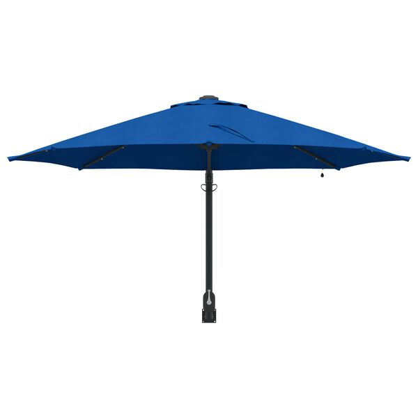 vidaXL Parasol de jardín Manual Azul y Negro 248 x 248 x 148 cm
