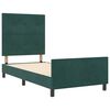 vidaXL Cama tipo Box Spring Verde oscuro 100 x 200 cm Terciopelo