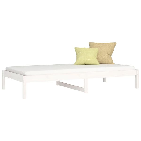 vidaXL Sof&aacute; cama sin colch&oacute;n madera maciza de pino blanco 80x200 cm
