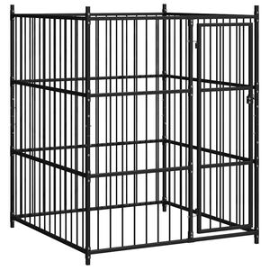 vidaXL Perrera de exterior 150x150x185 cm