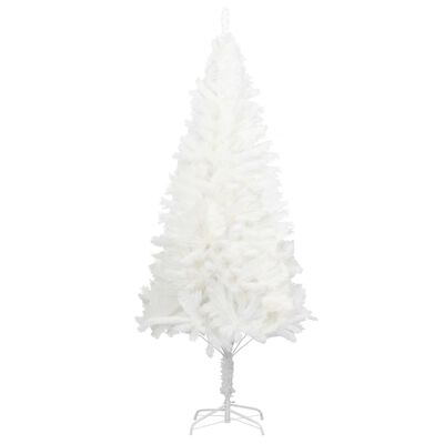 vidaXL Árbol artificial de Navidad con hojas realistas blanco 150 cm