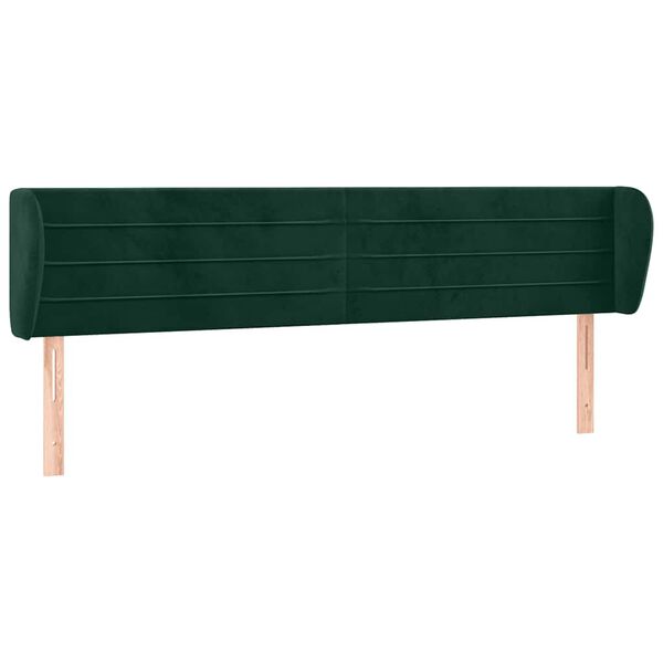 vidaXL Cabecero de terciopelo verde oscuro 163x23x78/88 cm