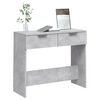 vidaXL Mesa consola de madera contrachapada gris hormig&oacute;n 90x36x75 cm
