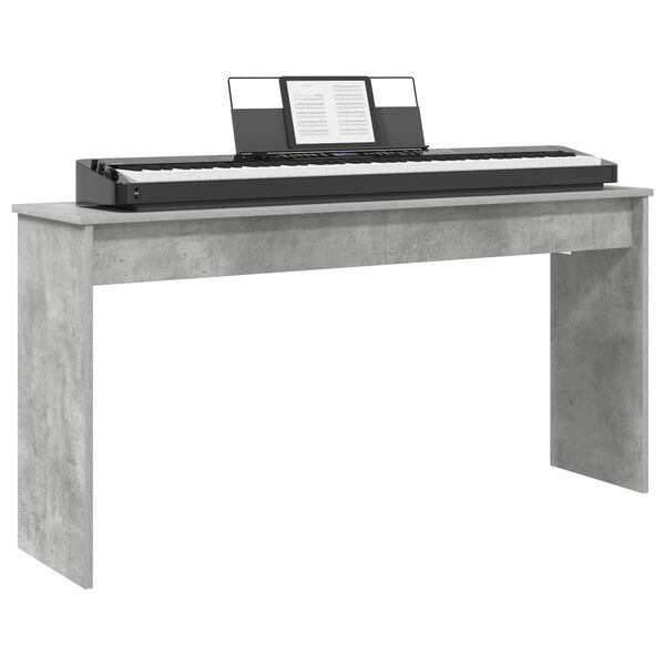 vidaXL Soporte para teclado Gris Concreto 130 x 32 x 64 cm