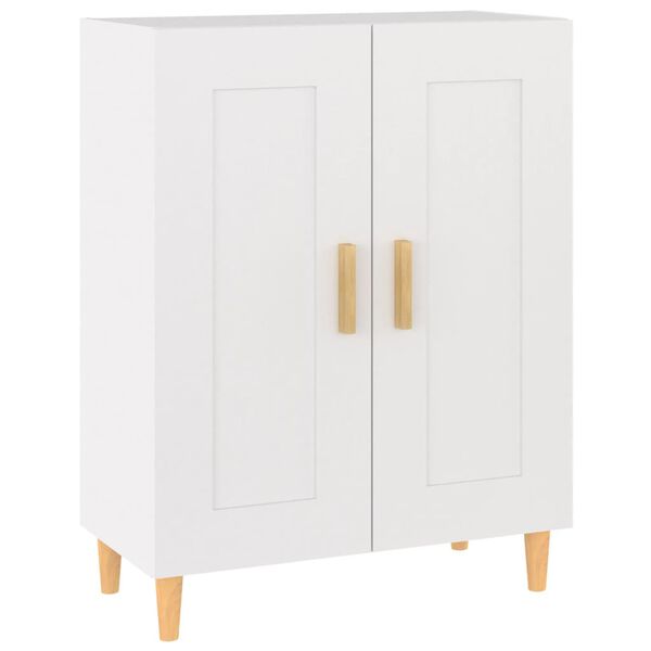 vidaXL Aparador de madera contrachapada blanco 69,5x34x90 cm