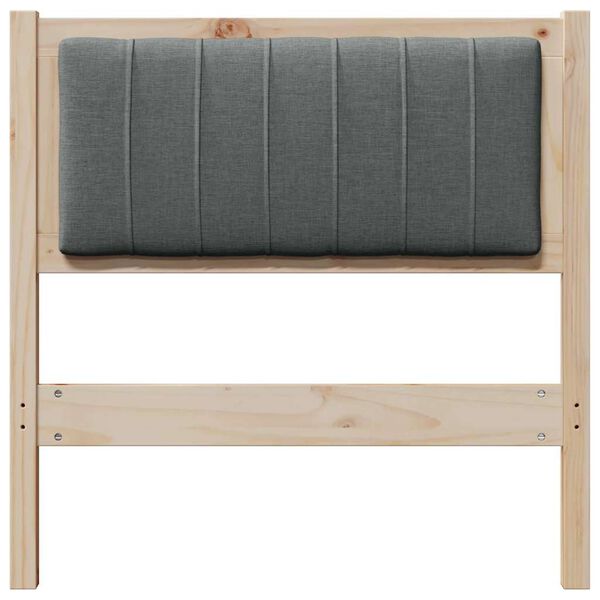 vidaXL Cabecero tapizado Marr&oacute;n 75 cm Madera de pino macizo