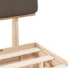 vidaXL Estructura de Cama con Cabecera Tapizada Taup&eacute; 200 x 200 cm