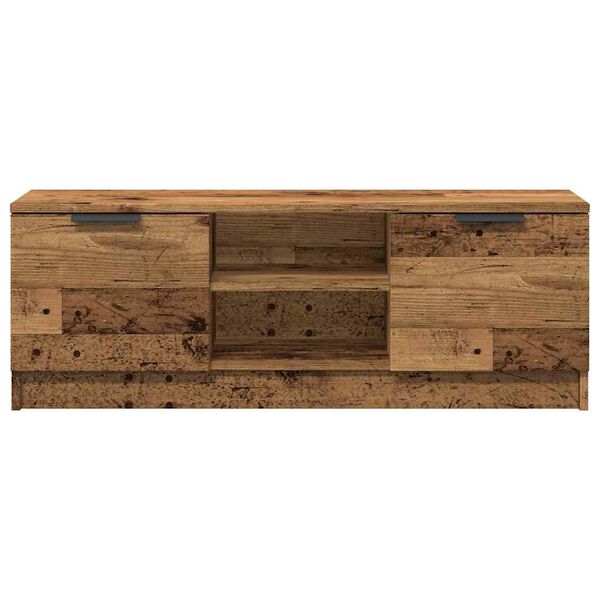 vidaXL Mueble de TV madera contrachapada madera antigua 102x35x36,5 cm
