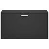 vidaXL Banco zapatero negro 80x24x45 cm madera de ingenier&iacute;a