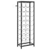 vidaXL Botellero para 27 botellas hierro forjado negro 34x18x100 cm