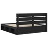 vidaXL Estructura de cama Negro 200 x 200 cm Madera de pino macizo