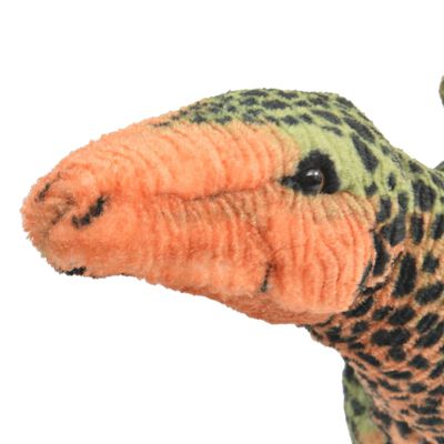 vidaXL Dinosaurio Stegosaurus de peluche de pie verde y naranja XXL