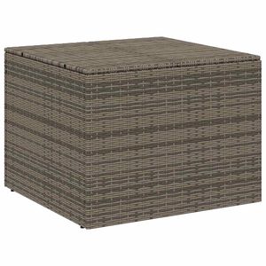 vidaXL Caja de almacenaje de jard&iacute;n rat&aacute;n sint&eacute;tico gris 291L
