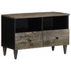 vidaXL Mueble de TV madera maciza de mango gris claro 70x33,5x46 cm