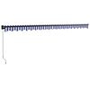 vidaXL Toldo retr&aacute;ctil aluminio y tela azul y blanco 5x3 m