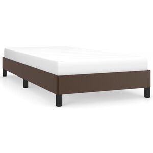vidaXL Estructura de cama sin colch&oacute;n cuero sint&eacute;tico marr&oacute;n 80x200 cm
