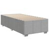 vidaXL Cama box spring con colch&oacute;n tela gris claro 90x200 cm