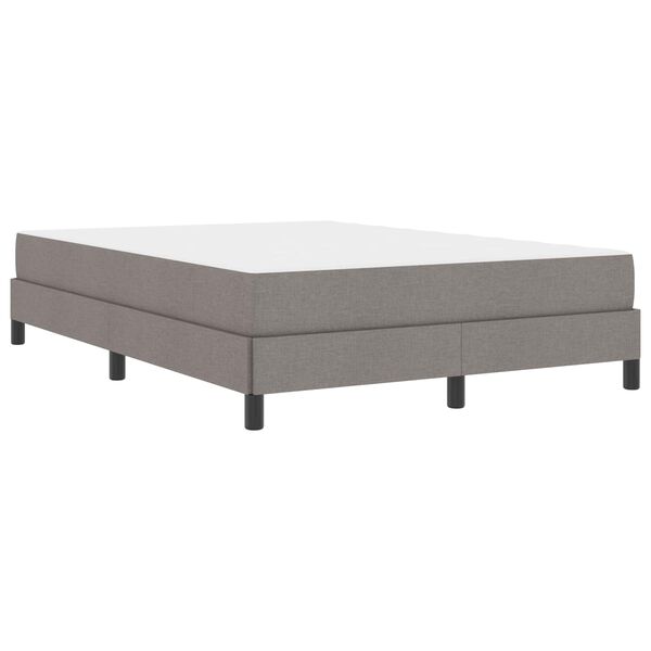 vidaXL Cama tipo Box Spring con colch&oacute;n Taup&eacute; 140 x 190 cm tela