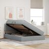 vidaXL Cama con almacenamiento y colchón Gris Claro 140 x 190 cm