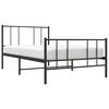 vidaXL Estructura cama sin colch&oacute;n con estribo metal negro 107x203 cm
