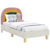 vidaXL Estructura de cama para ni&ntilde;os peque&ntilde;os con cabecera Crema