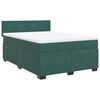 vidaXL Cama box spring con colch&oacute;n terciopelo verde oscuro 140x200 cm