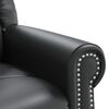 vidaXL Sillón reclinable de cuero sintético negro brillante