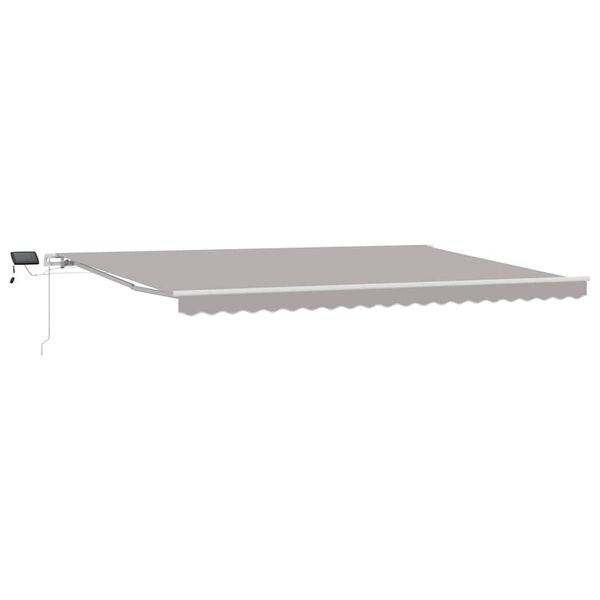 vidaXL Toldo Retr&aacute;ctil Manual Gris Claro 500 x 300 cm Tela y acero