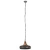 vidaXL L&aacute;mpara colgante industrial hierro gris y madera 26 cm E27