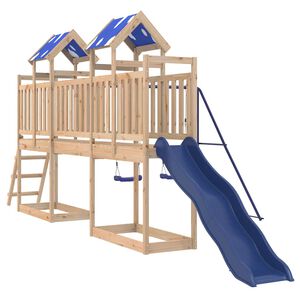 vidaXL Parque infantil de exterior de madera maciza de pino