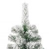 vidaXL &Aacute;rbol de Navidad artificial con bisagras y nieve flocada 240 cm