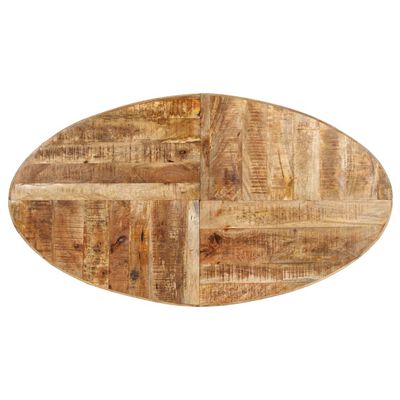 vidaXL Mesa de comedor de madera de mango rugosa 160x90x75 cm