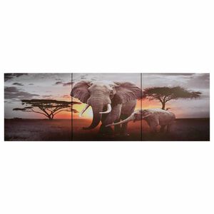 vidaXL Pintura en lienzo Animal Print Multicolor 120 x 40 cm Lona