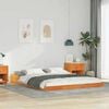 vidaXL Estructura de cama Marr&oacute;n cera 160 x 200 cm