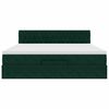 vidaXL Estructura de cama otomana con colch&oacute;n verde oscuro 180x200 cm