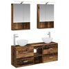 vidaXL Juego de Muebles de Ba&ntilde;o 5 pcs Madera envejecida