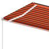 vidaXL Toldo de pie retr&aacute;ctil manual naranja y marr&oacute;n 600x350 cm