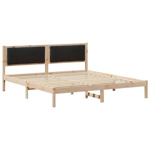 vidaXL Estructura de cama Negro 180 x 200 cm Madera de pino macizo