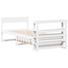 vidaXL Estructura de cama sin colch&oacute;n madera maciza blanca 90x190 cm