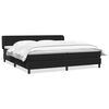 vidaXL Cama box spring con colchones terciopelo negro 200x210 cm