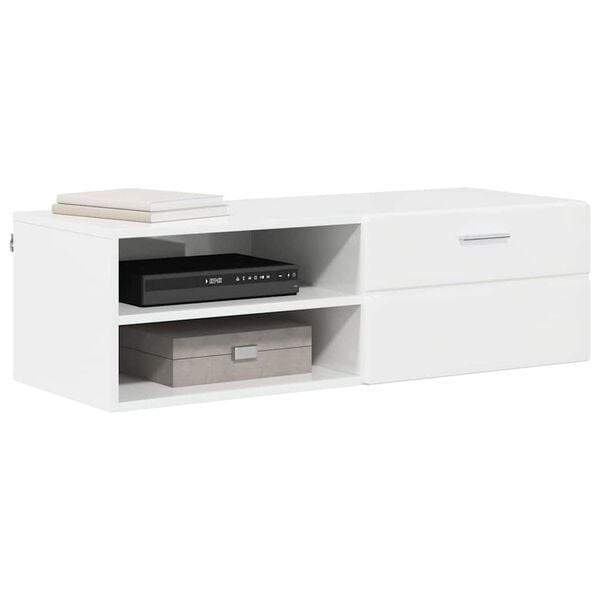 vidaXL Armario de Madera con caj&oacute;n brillante 100,5 x 39 x 30 cm