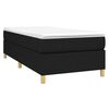 vidaXL Cama box spring con colchón tela negro 80x200 cm