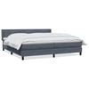 vidaXL Cama box spring con colch&oacute;n terciopelo gris oscuro 200x220 cm