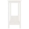 vidaXL Mesa consola de madera maciza de pino blanco 110x40x80 cm