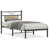 vidaXL Estructura de cama sin colch&oacute;n madera roble Sonoma 75x190 cm