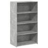 vidaXL Aparador alto madera de ingenier&iacute;a gris hormig&oacute;n 70x41x124 cm