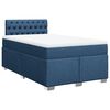 vidaXL Cama box spring con colch&oacute;n tela azul 120x190 cm