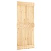 vidaXL Puerta Corredera NARVIK Natural y negro 85 x 210 cm (152,5 cm)