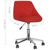 vidaXL Silla de oficina giratoria de cuero sint&eacute;tico rojo vino tinto