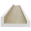 vidaXL Estantes de pared 2 unidades blanco y roble Sonoma 80x9x3 cmm